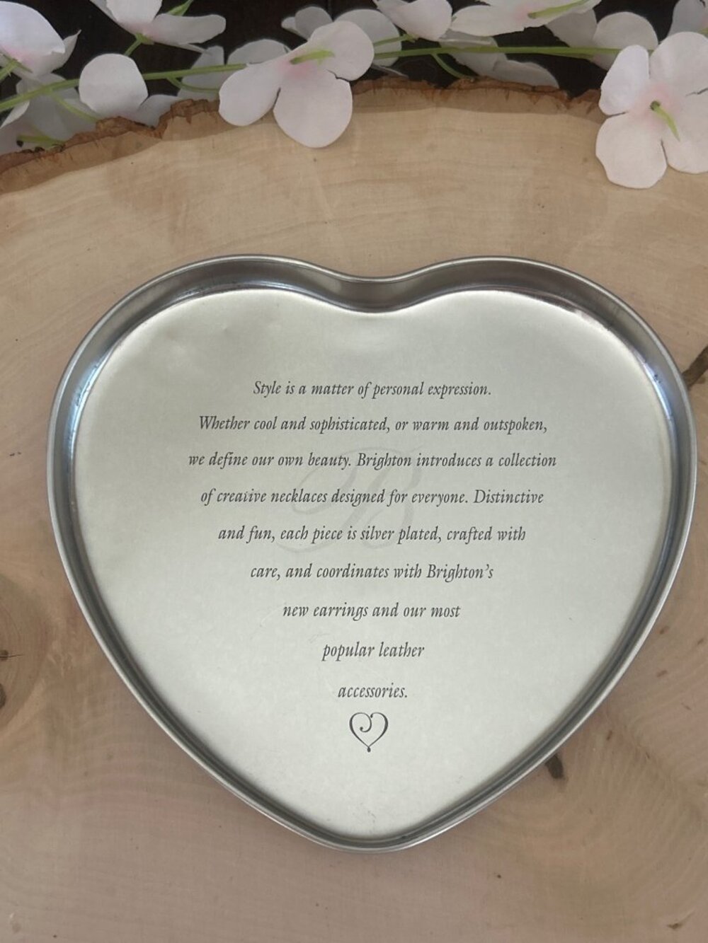 Brighton Heart-Shaped Tin Box Floral Heart Design Multicolor Decorative Gift - Picture 6 of 10